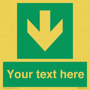 Safe condition Custom arrow down sign